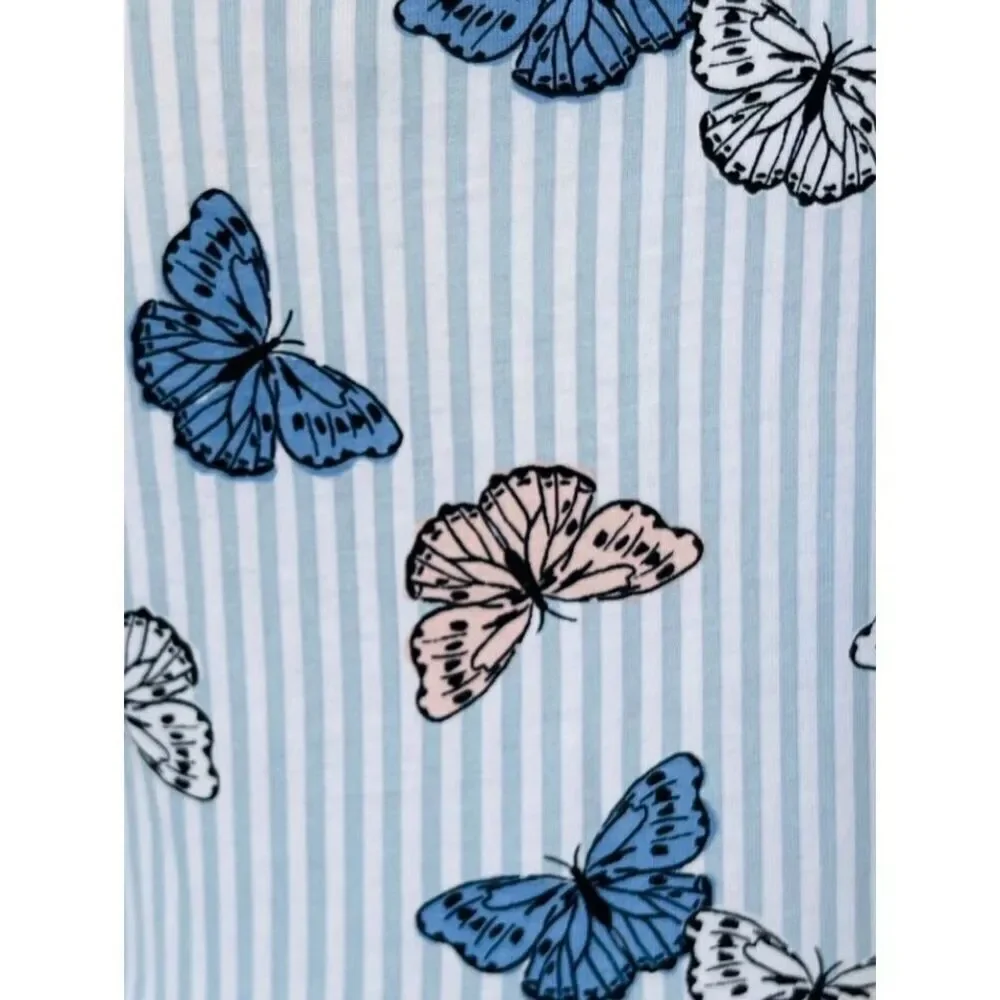 3/$30 H&M Kids Toddler Girls 4/5 Butterfly Print Tank Knit Dress As Is